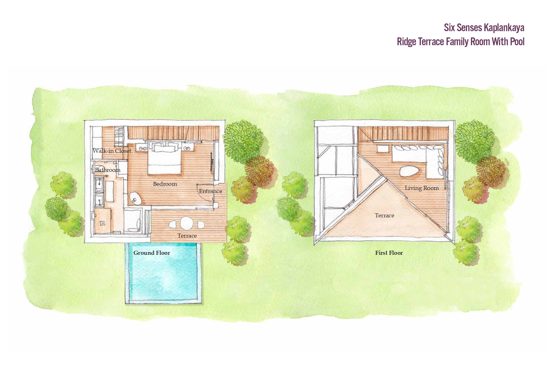 Ridge Terrace Family Sea View Room with Private Pool_floorplan