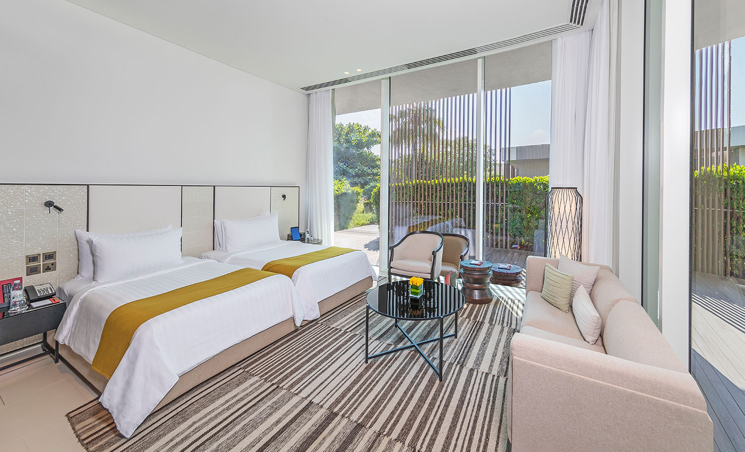 Twin-Bedroom,-Premium-Two-Bedroom-Villa-with-Private-Pool---The-Oberoi-Beach-Resort,-Al-Zorah